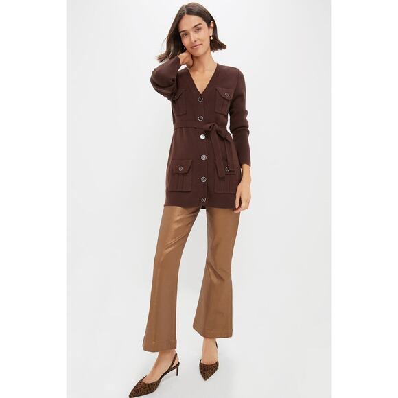 TUCKERNUCK Chocolate Brown Amara Sweater Size XS NWT Retail  $198 Tuckernuck - Picture 4 of 8